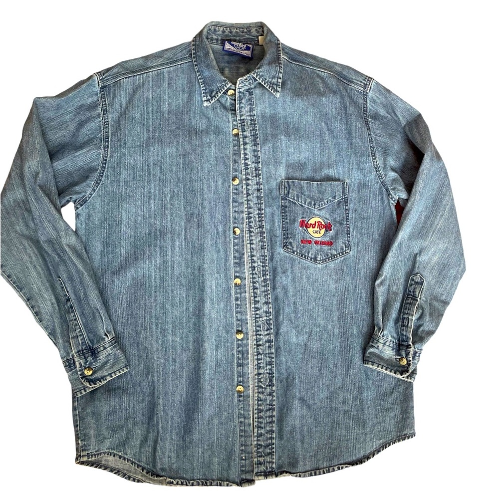 Hard Rock Cafe New Orleans L Sleeve Button Down Shirt Size Medium